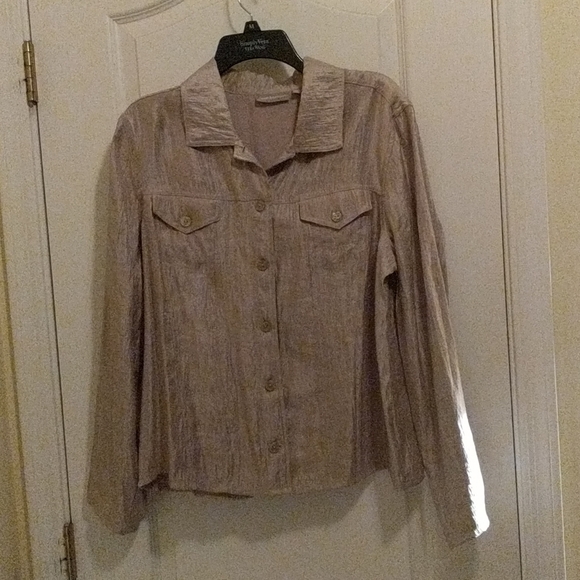 Croft Barrows light shimmery beige jacket, large - Picture 1 of 7